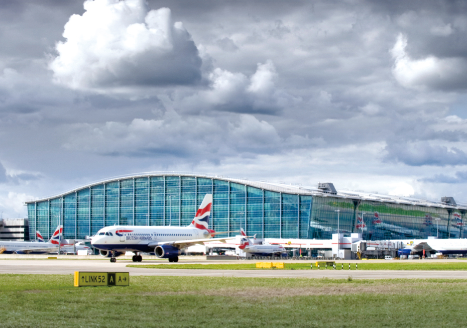 Terminal 5 of Heathrow Airport in UK